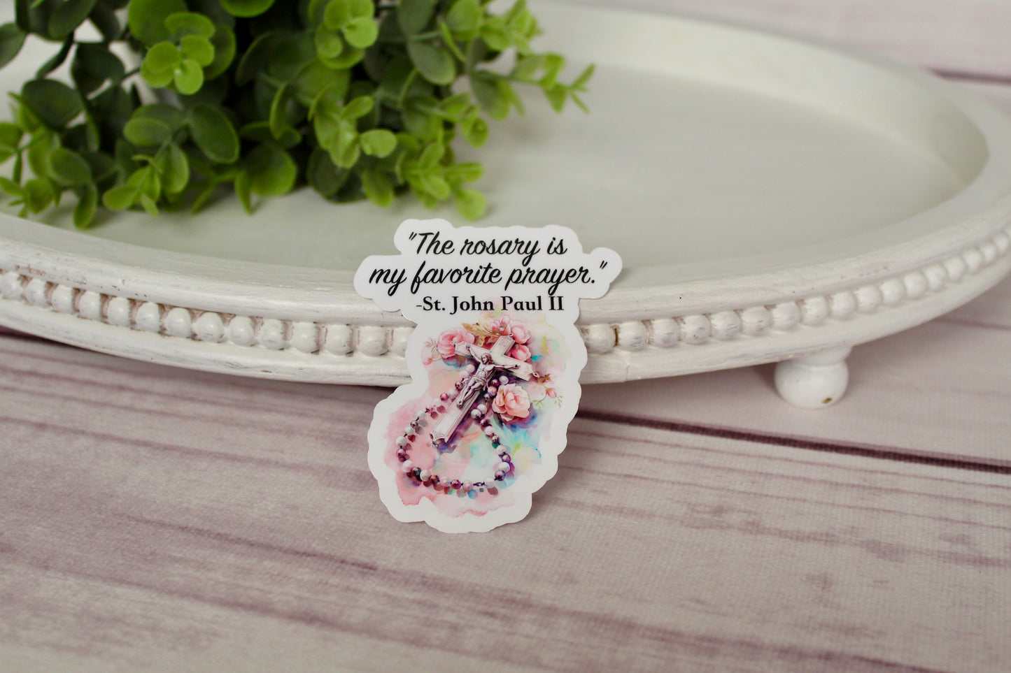 JPII Rosary Sticker