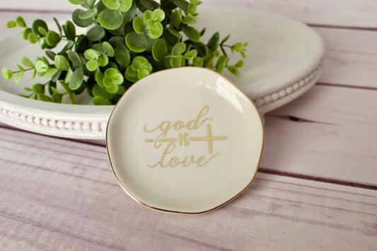 “God Is Love” Rosary Dish